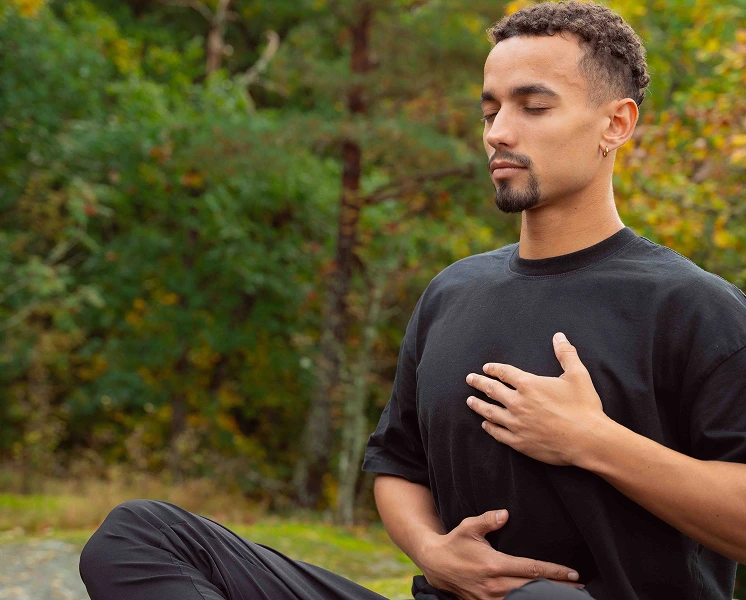 man meditating
