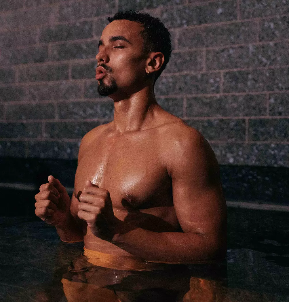 man in bath