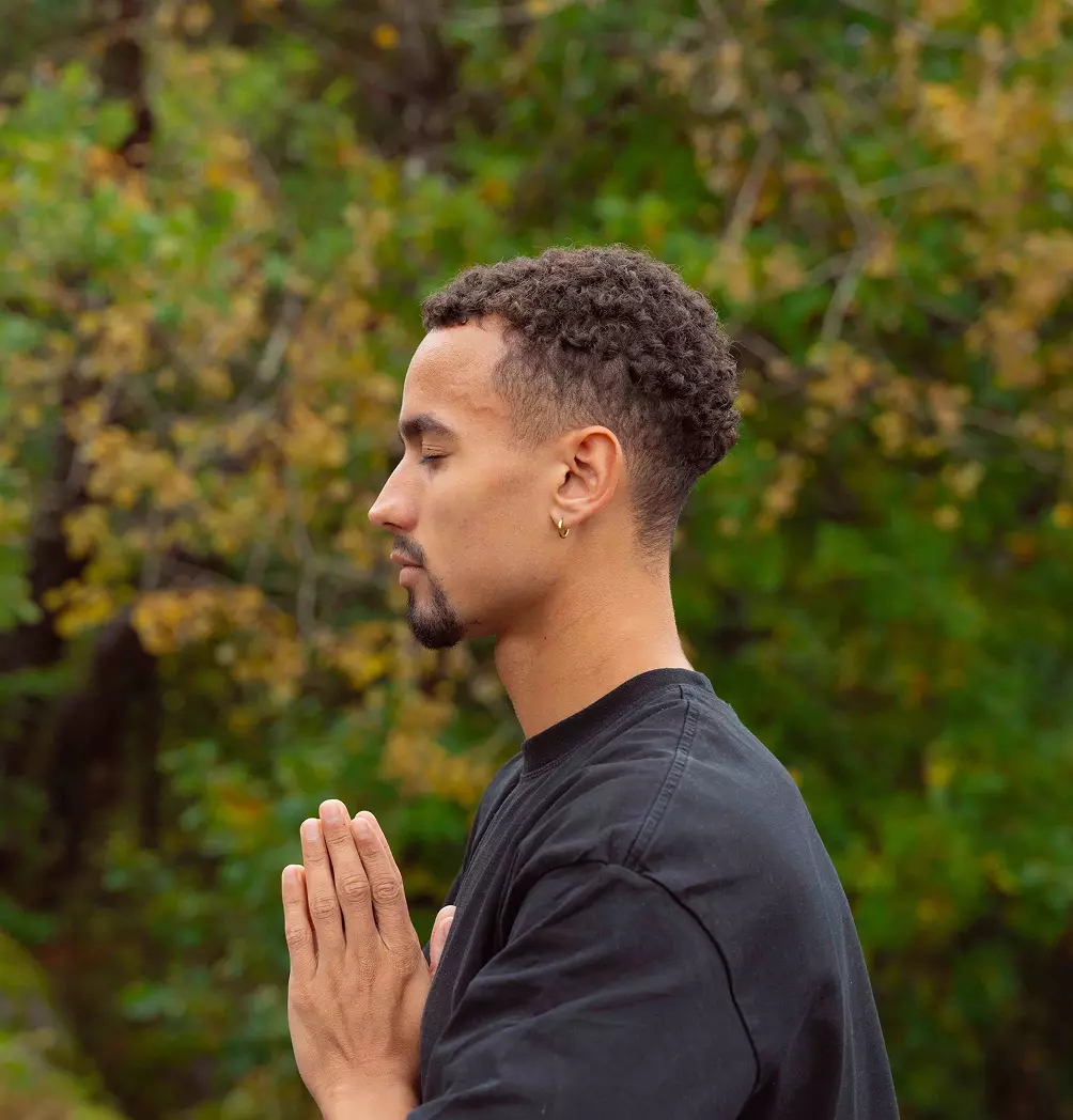 man meditating