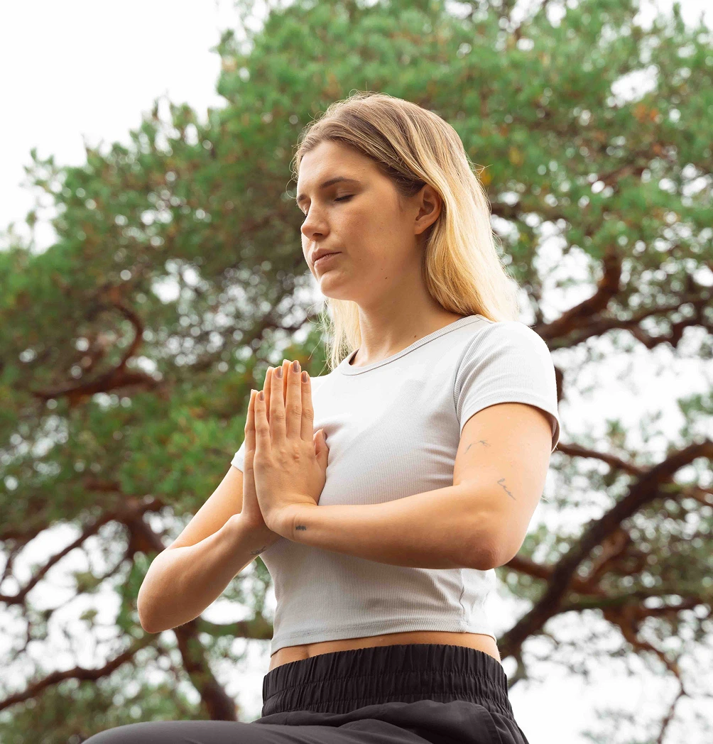 woman meditating